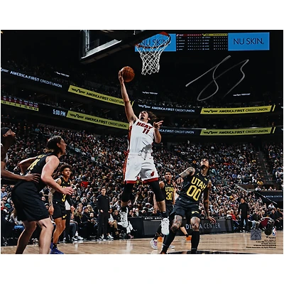 Jaime Jaquez Jr. Miami Heat Autographed 16" x 20" Layup vs Utah Jazz Photograph