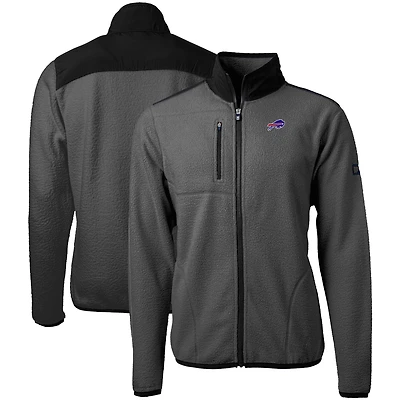 Men's Cutter & Buck Gray Buffalo Bills  Cascade Eco Sherpa Fleece Full-Zip Jacket