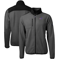 Men's Cutter & Buck Gray Buffalo Bills  Cascade Eco Sherpa Fleece Full-Zip Jacket