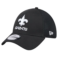 Men's New Era Black New Orleans Saints Main Neo 39THIRTY Flex Hat