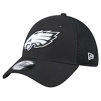 Men's New Era Black Philadelphia Eagles Main Neo 39THIRTY Flex Hat