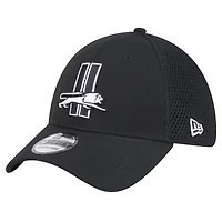 Men's New Era Black Detroit Lions Main Neo 39THIRTY Flex Hat