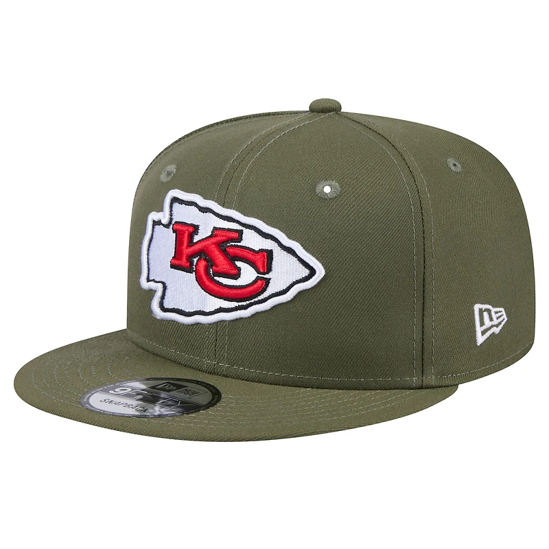 Men's New Era  Olive Kansas City Chiefs Main 9FIFTY Snapback Hat