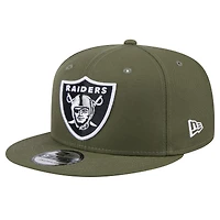 Men's New Era  Olive Las Vegas Raiders Main 9FIFTY Snapback Hat
