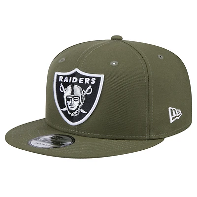 Men's New Era  Olive Las Vegas Raiders Main 9FIFTY Snapback Hat