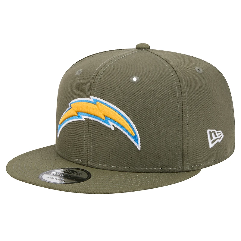 Men's New Era Olive Los Angeles Chargers Main 9FIFTY Snapback Hat