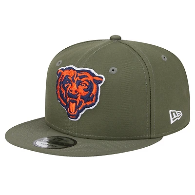 Men's New Era  Olive Chicago Bears Main 9FIFTY Snapback Hat