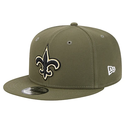 Men's New Era  Olive New Orleans Saints Main 9FIFTY Snapback Hat