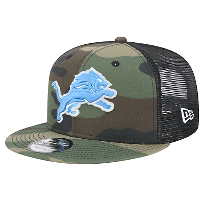 Men's New Era Camo Detroit Lions Main Trucker 9FIFTY Snapback Hat