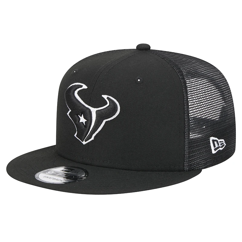 Men's New Era Black Houston Texans Main Trucker 9FIFTY Snapback Hat