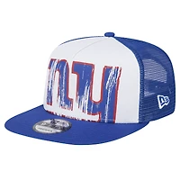 Youth New Era White/Royal New York Giants Distressed 9FIFTY A-Frame Snapback Hat