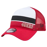 Preschool New Era Scarlet San Francisco 49ers Sport Night Color Block 9FORTY A-Frame Trucker Adjustable Hat