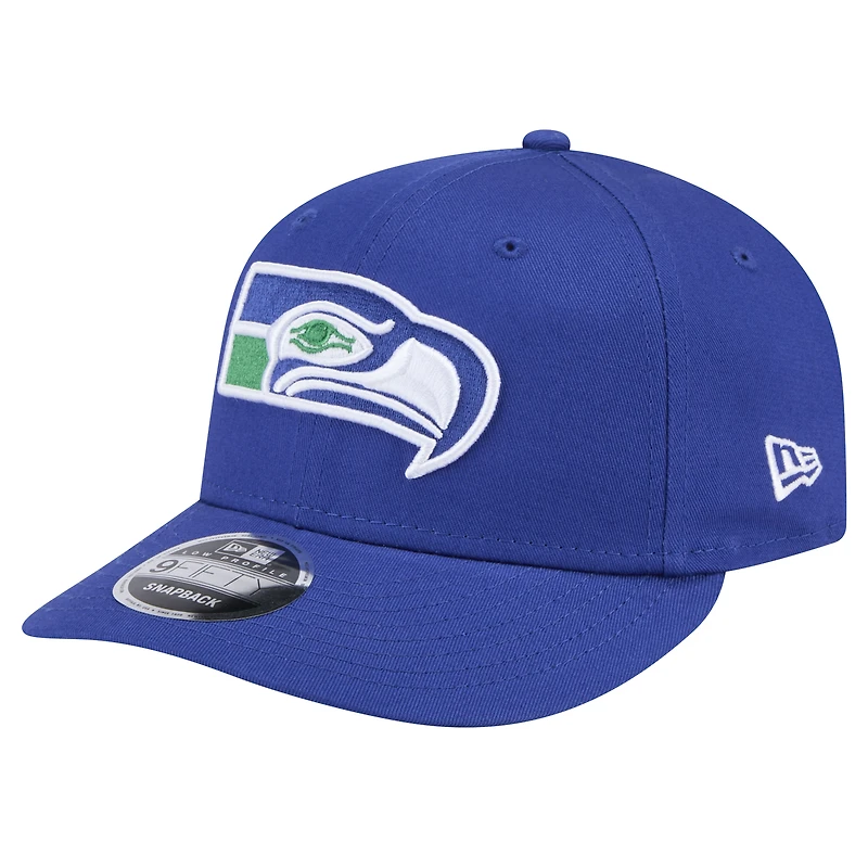 Men's New Era Royal Seattle Seahawks  Main Low Profile 9FIFTY Snapback Hat