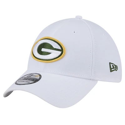 Men's New Era White Green Bay Packers Main 39THIRTY Flex Hat