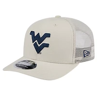 Men's New Era Natural West Virginia Mountaineers Canvas 9SEVENTY Stretch-Snap Adjustable Hat