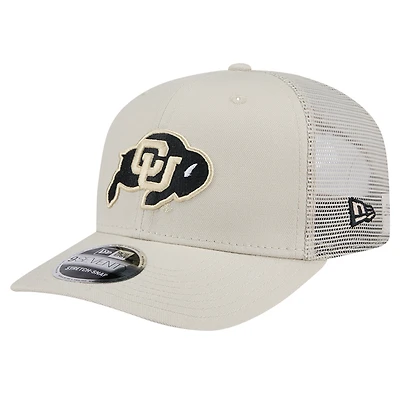 Men's New Era Stone Colorado Buffaloes Canvas 9SEVENTY Stretch-Snap Adjustable Hat