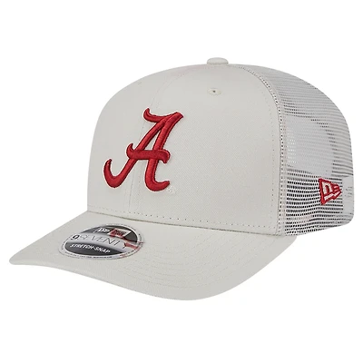 Men's New Era Stone Alabama Crimson Tide Canvas 9SEVENTY Stretch-Snap Adjustable Hat