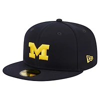 Men's New Era Navy Michigan Wolverines 59FIFTY Fitted Hat
