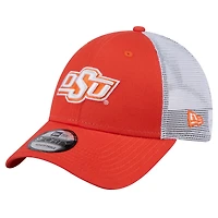 Men's New Era  Orange Oklahoma State Cowboys Trucker 9FORTY Adjustable Hat