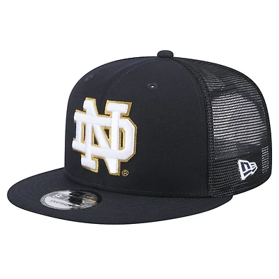 Men's New Era Navy Notre Dame Fighting Irish 9FIFTY Trucker Snapback Hat