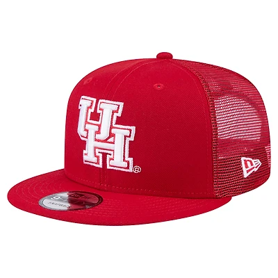 Men's New Era Red Houston Cougars 9FIFTY Trucker Snapback Hat