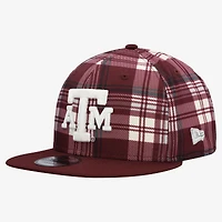 Men's New Era Maroon Texas A&M Aggies Plaid 9FIFTY Snapback Hat