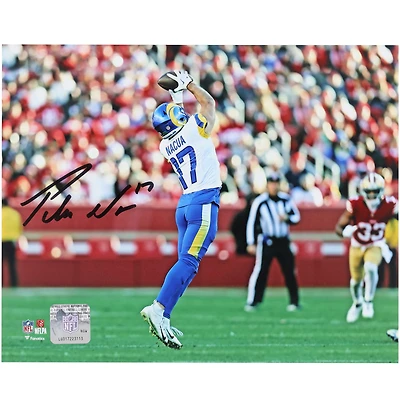 Puka Nacua Los Angeles Rams Autographed 8" x 10" NFL Rookie Record Setting Game for Catches and Yards Photograph