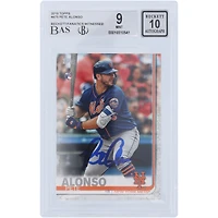 Pete Alonso New York Mets Autographed 2019 Topps Series 2 #475 Beckett Fanatics Witnessed Authenticated 9/10 Rookie Card
