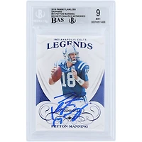 Peyton Manning Indianapolis Colts Autographed 2019 Panini Flawless Sapphire #81 #/10 Beckett Fanatics Witnessed Authenticated 9/10 Card