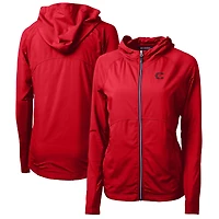 Women's Cutter & Buck Cincinnati Reds City Connect Adapt Eco Knit Hybrid Recycled Full-Zip Hooded Jacket