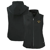 Women's Cutter & Buck Black Seattle Mariners City Connect Charter Eco Recycled Full-Zip Vest
