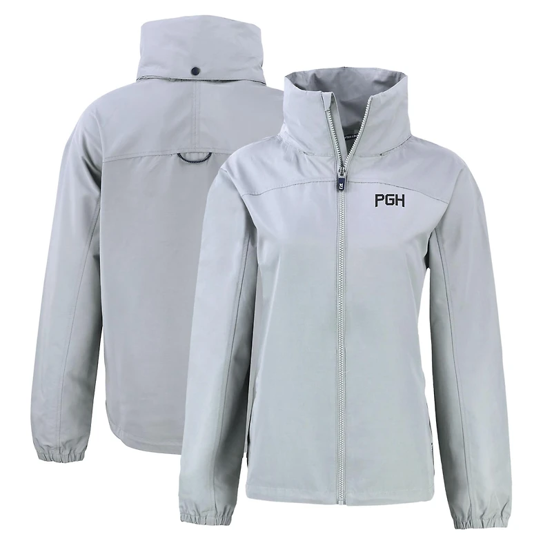 Women's Cutter & Buck Pittsburgh Pirates City Connect Charter Eco Recycled Full-Zip Jacket