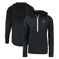 Women's Cutter & Buck Black Seattle Mariners City Connect Daybreak Eco Recycled Half-Zip Hoodie