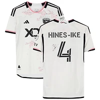 Brendan Hines-Ike D.C. United Autographed Match-Used #4 White Jersey from the 2023 MLS Season