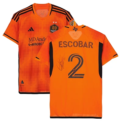 Franco Escobar Houston Dynamo FC Autographed Match-Used #2 Orange Jersey from the 2023 MLS Season