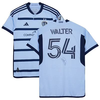 Rémi Walter Sporting Kansas City Autographed Match-Used #54 Blue Jersey from the 2023 MLS Season