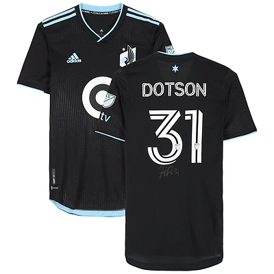 Hassani Dotson Minnesota United FC Autographed Match-Used #31 Black Jersey from the 2023 MLS Season