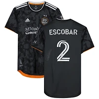 Franco Escobar Houston Dynamo FC Autographed Match-Used #2 Black Jersey from the 2023 MLS Season