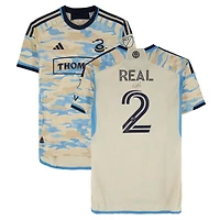 Matthew Real Philadelphia Union Autographed Match-Used #2 Tan Jersey from the 2023 MLS Season