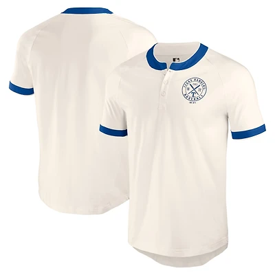 Men's Darius Rucker Collection by Fanatics White Texas Rangers Henley Raglan T-Shirt
