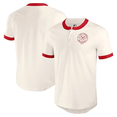 Men's Darius Rucker Collection by Fanatics White St. Louis Cardinals Henley Raglan T-Shirt