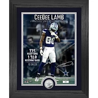 Highland Mint CeeDee Lamb Dallas Cowboys Receiving Yards Record 13" x 16" Silver Coin Photo Mint