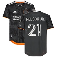 Nelson Quiñónes Houston Dynamo FC Autographed Match-Used #21 Black Jersey from the 2023 MLS Season