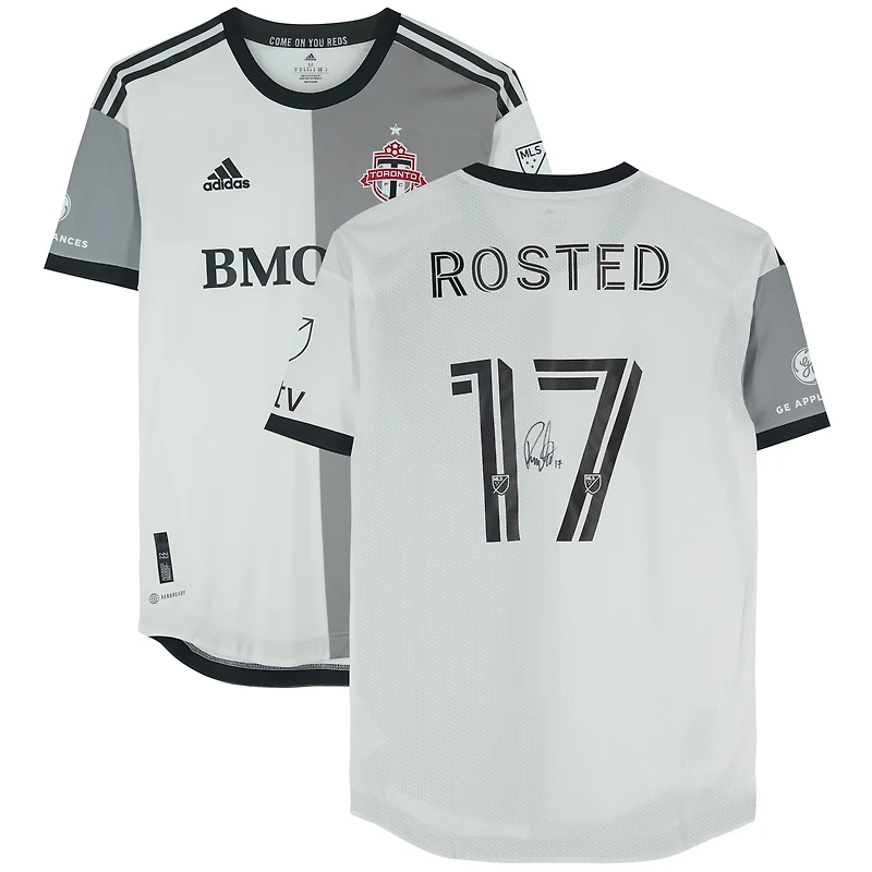 Sigurd Rosted Toronto FC Autographed Match-Used #17 White Jersey from the 2023 MLS Season