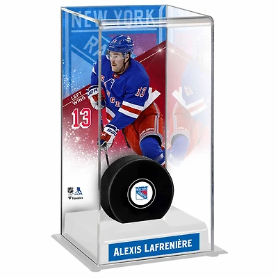 Alexis Lafreniere New York Rangers Deluxe Tall Hockey Puck Display Case