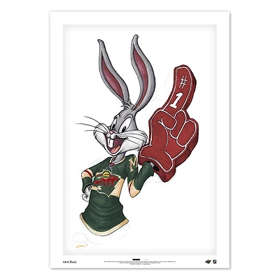 Bugs Bunny Minnesota Wild 14" x 20" Looney Tunes Limited Edition Fine Art Print