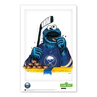 Cookie Monster Buffalo Sabres 11" x 17" Sesame Street Poster Print