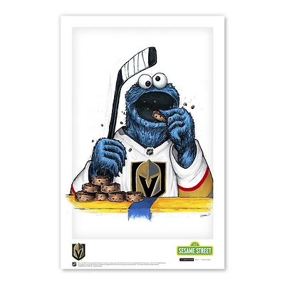 Cookie Monster Vegas Golden Knights 11" x 17" Sesame Street Poster Print