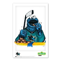 Cookie Monster San Jose Sharks 11" x 17" Sesame Street Poster Print
