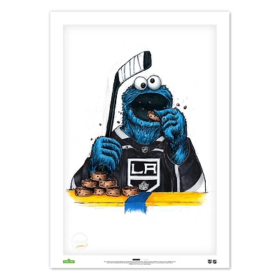 Cookie Monster Los Angeles Kings 14" x 20" Sesame Street Limited Edition Fine Art Print